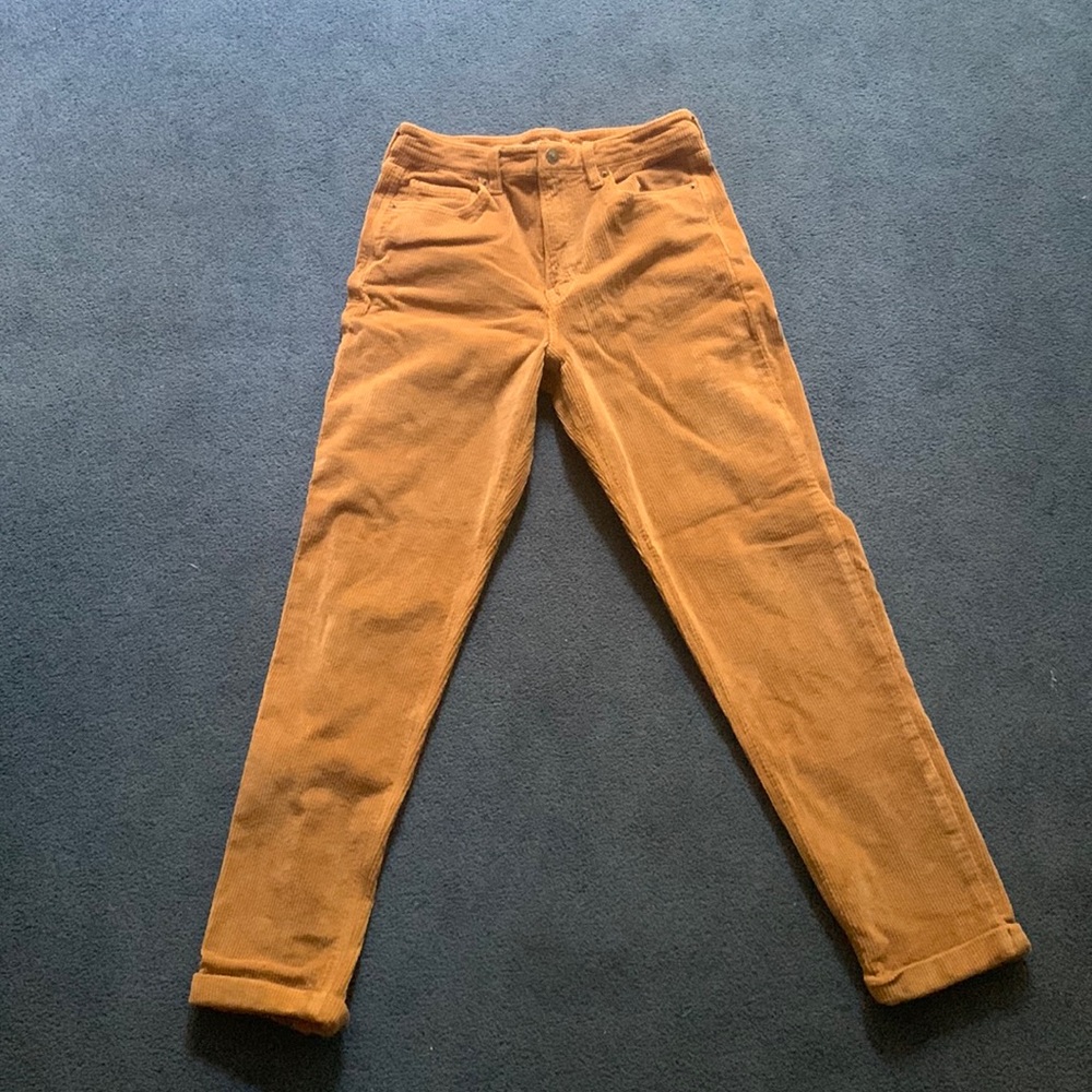 American Eagle oak-colored corduroys